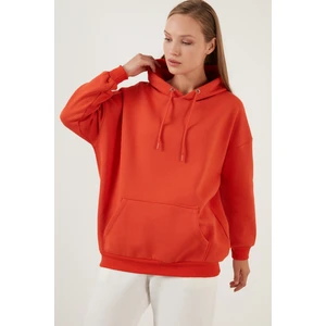 Regular Fit Pamuklu Kapüşonlu Yaka Şardonlu Kışlık Sweat Bayan SWEAT 5863854