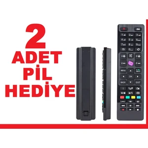 Ata Elektronik Seg  Uyumlu 32SBH510 32" Uydu Alıcılı LED Tv Kumandası Vestel Hı Level Regal Tvsion Vest Kısa + 2 Adet Pil