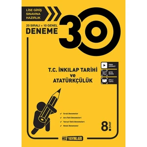 Hız Yayınları 8. Sınıf LGS Inkılap Tarihi 30'lu Deneme LGS Deneme