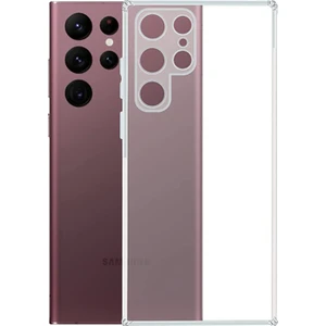Samsung Galaxy S22 Ultra Kılıf Şeffaf 3D Kamera Lens Korumalı Tıpalı Silikon