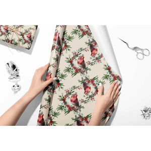 50 x 70 cm Yeni Yıl Yılbaşı Noel Temalı Hediye Paketleme Ambalaj Kağıdı (6’lı Paket)