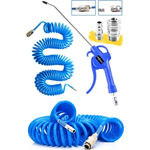 Yüksek Kalite Hava Üfleme Toz Alma 15MT Spiral Hava Hortumu 43CM Uzun Tetikli Hava Tabancası