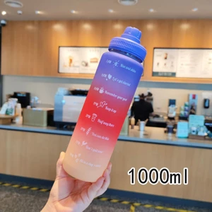 1000ML Büyük Kapasiteli Su Şişesi  - Mavi / Kırmızı  (Yurt Dışından)