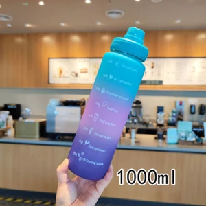 1000ML Büyük Kapasiteli Su Şişesi  - Mavi / Mor  (Yurt Dışından)