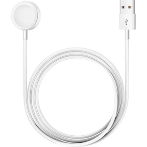 Apple Watch Uyumlu 8 41MM - 45MM Manyetik USB Şarj Cihazı 1m - AL3073 Beyaz