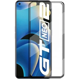 Realme Gt Neo2 Tam Kaplayan Çerçeveli Tempered Ekran Koruyucu - Siyah