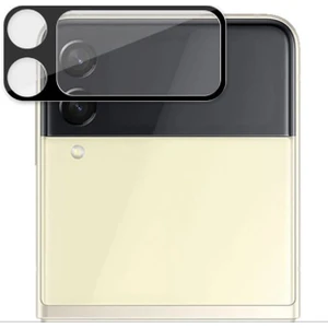 Samsung Galaxy Z Flip 3 Kamera Camı Lens Koruyucu Tempered Glass - Siyah AL3122