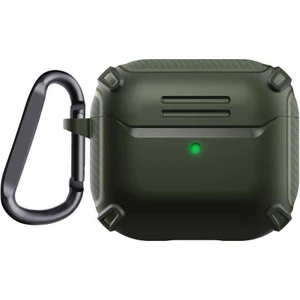 Case 4U Apple Airpods 3. Nesil Kılıf Darbe Emici Çift Katmanlı Silikon Airbag 26 Koyu Yeşil