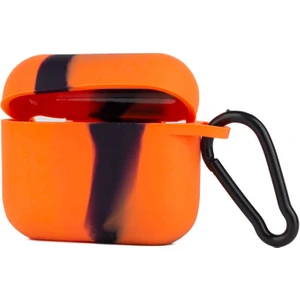 Case 4U Apple Airpods 3. Nesil Silikon Kılıf Airbag 29 NO18 Turuncu - Siyah