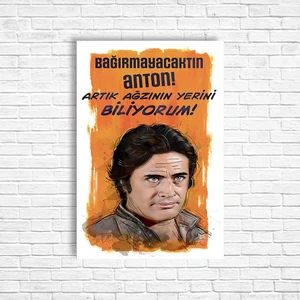Trend Poster Cüneyt Arkın Yeşilçam Retro Ahşap Poster