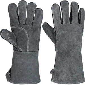 Yüksek Sıcaklığa Dayanıklı 500 Derece Barbekü Eldiven Pişirme Isı Yalıtımlı Mikrodalga Eldiven Açık Barbekü Eldiven