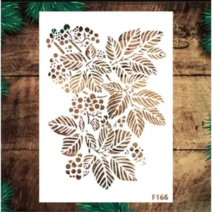 Stencil Tasarım St F166 Kokina, Çiçek, Yeniyıl, Yılbaşı Desen 21X30 Stencil