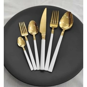 Stayle Beyaz Gold Titanyum 6 Adet Yemek Çatal