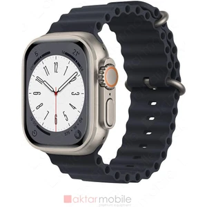 Apple Watch Ultra 49 mm Uyumlu Silikon Kordon Ocean Kordon Silindirik Kayış