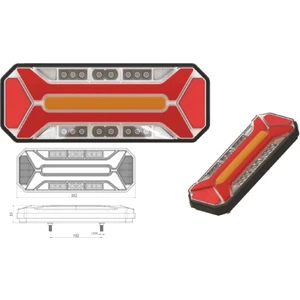 Yeni Star Neon LED Stop Lambası Dinamik Sinyalli 12 Volt / 24 Volt Neon Led Stop LambasıKamyon - Tır - Dorse - Karavan - Kamyonet 1 Adet