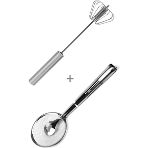 Çelik Basmalı Otomatik Çırpıcı + Süzgeçli Kızartma Maşası