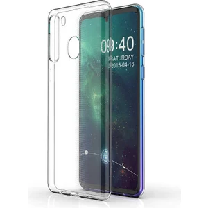 Kip GSM Galaxy A21 Kılıf Için Tasarlanan Kristal Şeffaf Kaymaz Silikon Kılıf
