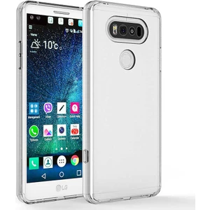 Kip GSM Lg V20 Kılıf Için Tasarlanan Kristal Şeffaf Kaymaz Silikon Kılıf