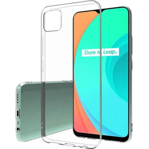 Kip GSM Realme C11 Kılıf Için Tasarlanan Kristal Şeffaf Kaymaz Silikon Kılıf