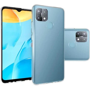 Kip GSM Oppo A15 Kılıf Için Tasarlanan Kristal Şeffaf Kaymaz Silikon Kılıf