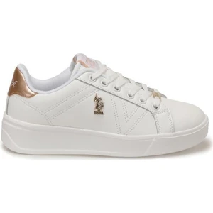 U.S. Polo Assn. Kadın Günlük Ayakkabı Beyaz Suni Deri Düz Taban 39 Numaralı Rahat Sneaker