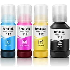 112 Ecotank Muadil Mürekkep Seti Epson L15160 Uyumlu