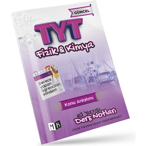 MK Yayıncılık TYT 2024 Fizik - Kimya El Yazısı Ders Notları Kitabı (Ciltli)