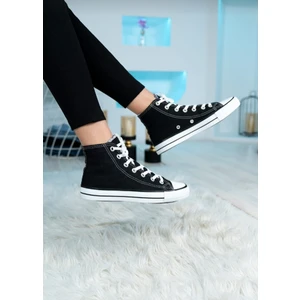 By Salda Unisex Siyah Convers Bilekli Spor Sneaker
