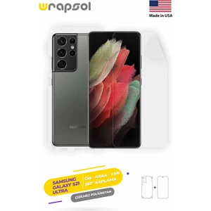 Galaxy S21 Ultra Full Body Ekran Koruyucu Ön Arka Yan Darbe Emici Poliüretan Film
