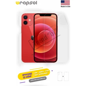 iPhone 12 Mini Full Body Ekran Koruyucu Ön Arka Yan Darbe Emici Poliüretan Film