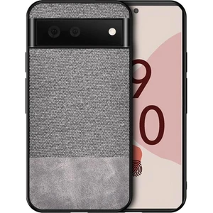 Google Pixel 6A Fabrik Serisi Kumaş ve Deri Desen Kılıf