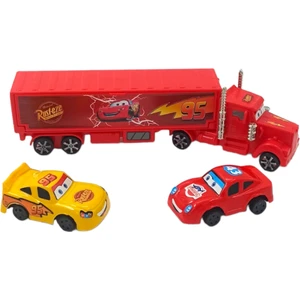 PopŞeker Şimşek Mcqueen Oyuncak 2 Arabalı Kapakları Açılan Mac Tır Seti