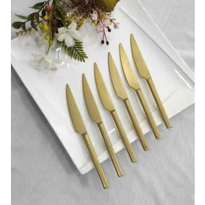 Stayle Mat Gold Titanyum 6 Adet Tatlı Bıçak