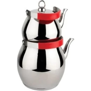 Oms Çelik Çaydanlık Xl Kırmızı Silikonlu Mega 8031