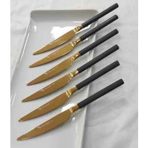 Stayle Siyah Gold Titanyum 6 Adet Tatlı Bıçak