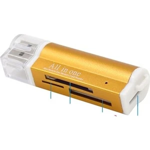 2 Arça Mullı Multli 1 USB 2.0 Mikro Sd Sdhc Tf Mmc Ms Pro Duo Hafıza Kartı Okuyucu (Yurt Dışından)