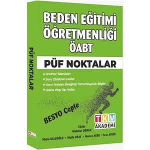 TKM Akademi 2022 ÖABT Beden Eğitimi Öğretmenliği Püf Noktalar Ders Notları