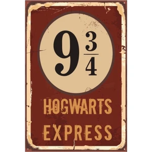 Ahşap Vintage Tablo " Hogwarts Express" Ahşap Mdf 25X35CM
