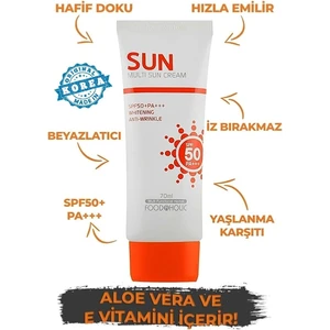 Sun Yapışkan His Bırakmayan Leke Karşıtı Spf 50+ Güneş Kremi