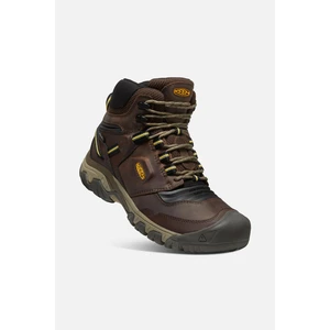 Ridge Flex Mid Wp M-Coffee Bean/keen Yel - Su Geçirmez Erkek Yürüyüş Botu - Koyu Kahverengi