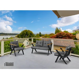 2+1+1 Zeta Bahçe Takımı, Balkon, Bahçe, Cafe Mobilyası, Süngerli Metal Çay Seti