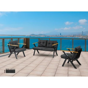 2+1+1 Zeta Bahçe Takımı, Balkon, Bahçe, Cafe Mobilyası, Süngerli Metal Çay Seti
