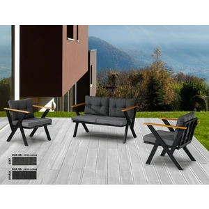 2+1+1 Zeta Bahçe Takımı, Balkon, Bahçe, Cafe Mobilyası, Süngerli Metal Çay Seti