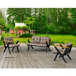 2+1+1 Zeta Bahçe Takımı, Balkon, Bahçe, Cafe Mobilyası, Süngerli Metal Çay Seti