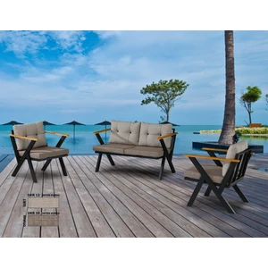 2+1+1 Zeta Bahçe Takımı, Balkon, Bahçe, Cafe Mobilyası, Süngerli Metal Çay Seti