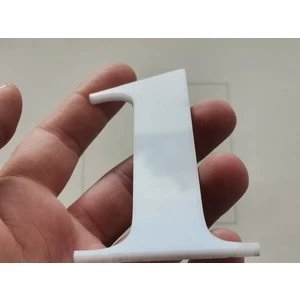 Ferizli Reklam Kapı Numarası 10 cm Beyaz Pleksi Kendinden Yapışkanlı Bina Daire Villa Kapı Numarası Roma Yazı Tipi