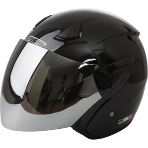 Kask Sway SW-733 Parlak Siyah Aynalı Camlı