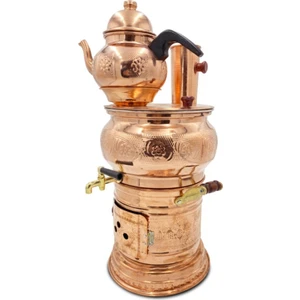 Bakır Odun/kömürlü Semaver 7 Lt