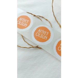 Çikoleyt Design Yapışkanlı Etiket - Afiyet Olsun Etiketi 3 cm 60 Adet