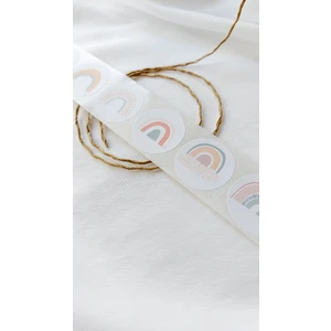 Çikoleyt Design Yapışkanlı Etiket - Gökkuşağı Etiketi 3 cm 60 Adet